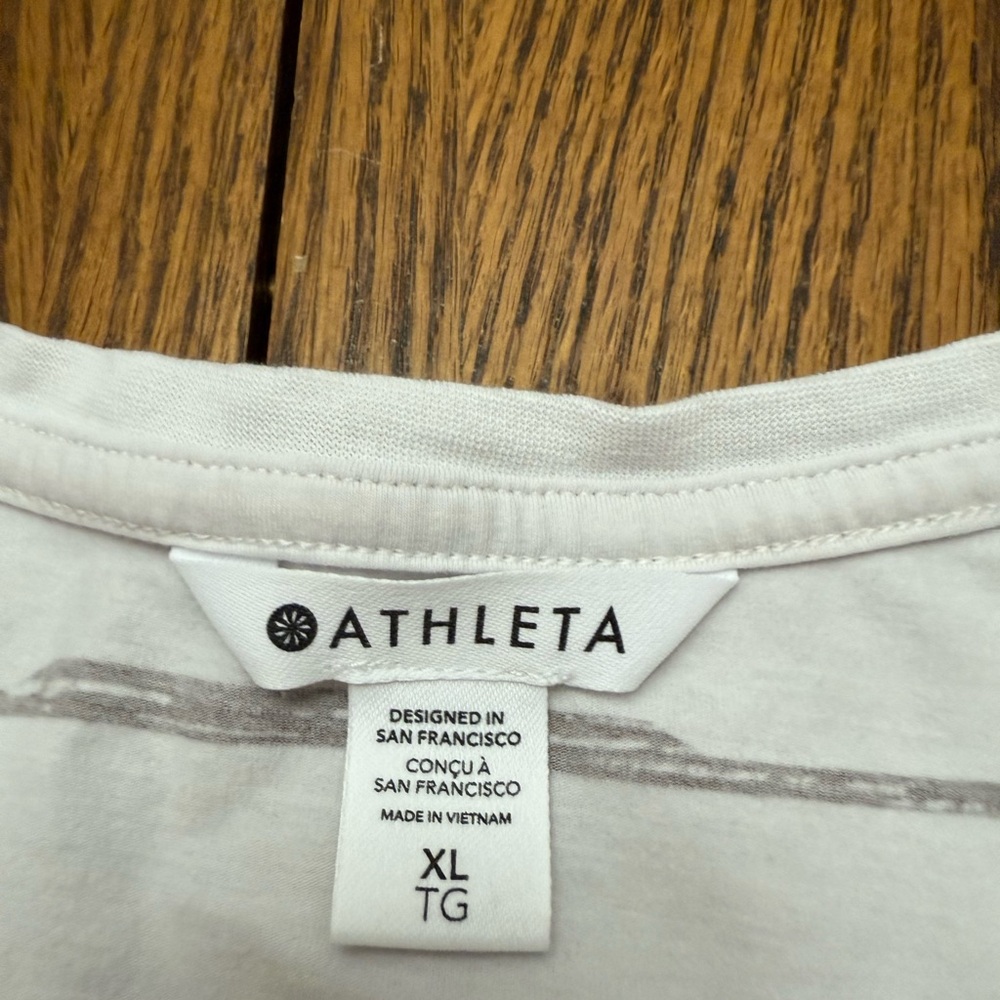 Athleta White and Brown Tee - Picture 2 of 4